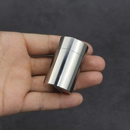Stainless Steel Pill Box Travel Waterproof Pill Storage Integrated Capsule EDC Multi-function Campin
