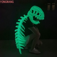 YONGWANG66ZX Dinosaur Skeleton Mask Headgear, Luminous 3D Dinosaur Bone Head Hat, Easy To Wear Glow 
