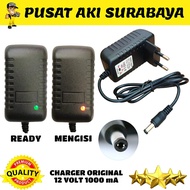 CHARGER MOTOR MAINAN 12 VOLT ANAK ADAPTOR MOBIL MOBILAN AKI RC REMOTE CONTROL 12 VOLT 1000 mA CAS MAINAN ANAK