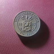Koin Benggol 2 1/2 Cent 1857 Penjajahan Belanda Detail Bagus