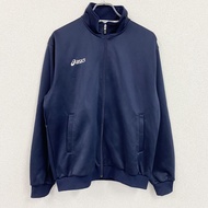 Asics 運動外套/運動衫，帶刺繡標誌，海軍藍，0 碼，古著。