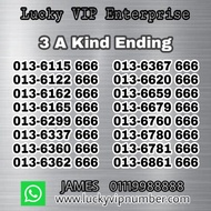 VIP Number, VIP Mobile Phone Number, Silver Number Series 3 A Kind 666, Prepaid Number, Digi, Celcom, Hotlink, XOX,