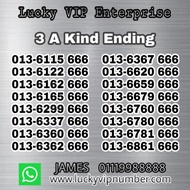 VIP Number, VIP Mobile Phone Number, Silver Number Series 3 A Kind 666, Prepaid Number, Digi, Celcom