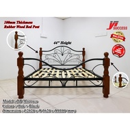 Yi Success Morroco Metal Queen Bed Frame / Wooden Post Metal Bed Frame / Queen Metal Bed / Katil Queen Besi / Katil Besi
