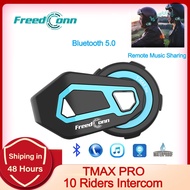 Freedconn T Max Pro Motorcycle Intercom Bluetooth Helmet Headset 6 Riders BT 5.0 1200M FM Motor Interphone Communicator