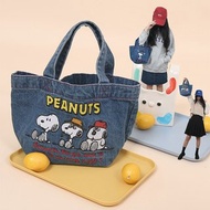 Snoopy 史努比 牛仔手提單肩包 手提包 手提袋 外出包 小物收納