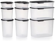 Tupperware One Touch Seal &amp; Store 9-Container Food Storage Set - Dishwasher Safe &amp; BPA Free - (9 Containers + 9 Lids)