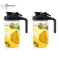2set 32OZ  Jar Pour Spout Lid-Glass Pitcher with Lid,Breast Milk Pitcher,Seal for Juice,Milk,Coffee,