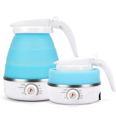 0.6L Foldable Electric Travel Kettle Temperature Control 6Mins Fast Boiling Portable Electric Kettle