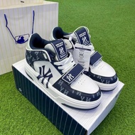 MBL chunky navy blue shoes. mlb high-top shoes, sneackr shoes