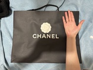 Chanel 黑色大紙袋 連山茶花