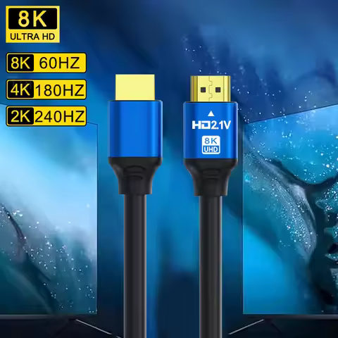 8K HDTV cable, 2.1 ultra high speed ultra-thin HDTV cable, 8K60Hz 4K120Hz HDR/eARC HDCP 2.2/3D compa