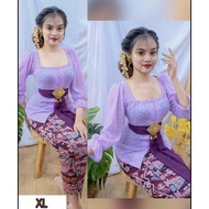 Kebaya Bali Sabrina Krinkle Sifon Dot Rubia Lengan Kerut