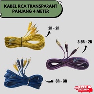 5 METER TRANSPARENT RCA CABLE 3R - 3R RCA CABLE/ 2R - 2R RCA CABLE/ 3.5R RCA CABLE/