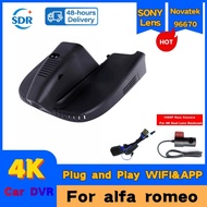 4K Plug and play car dvr wifi dash cam chamber for alfa romeo stelvio quadrifoglio for alfa romeo gi