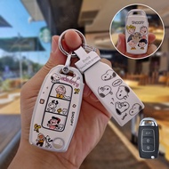 Cute Cartoon Car Key Cover For KD A28 NA28 VVDI Modified Flip 3 Button Remote Key Protector Case For