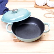 Gift box half cast iron enamel frying pan pot soup stew Almighty gift pot pot 30CM pot