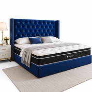 Katil Queen Divan Velvet | Queen Bedframe | Katil Baldu Modern Luxury | Set Katil Queen