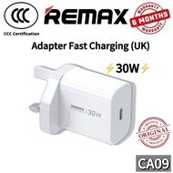New Arrival Remax CA09 30W Charger Adapter UK Fast Charging Adapter Remax Charger 30W Type-C Remax A