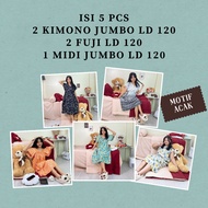GDS - CONTENTS 5 PCS DASTER (2 PCS KIMONO + 2 PCS FUJI LAURA + 1 PCS MIDI JUMBO) JUMBO SIZE LD 120 P