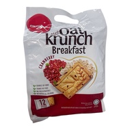 Munchys Oat Krunch Breakfast Cranberry - Biskut Oat Sarapan Sihat 12 Packs (Kaya Serat, Bebas Lemak 