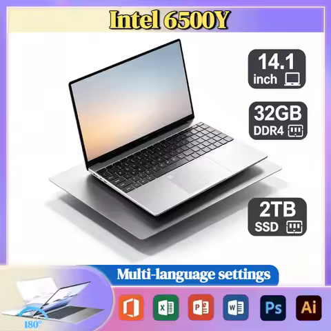 Intel 6500Y 14.1 Inch Ultra Light Laptop 2C4T 1.1GHz Base 3.4GHz Boost 32GB RAM 2TB PCIe SSD 5000mAh