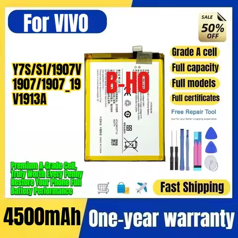 B-H0 for VIVO Y7S/S1/1907V/1907/1907_19/V1913A Phone Battery High Capacity Battery Replacement Bater