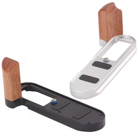 For Leica X1 X2 Wooden Hand Grip L Bracket Holder, For Arca Quick Release Base Plate, with 1/4"-20 T