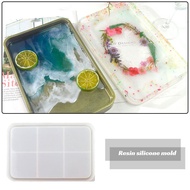 【Ready Stock】DIY Crystal Epoxy Tray Mold Classification Storage Box Tray Desktop Jewelry Tray Set Table Resin Silicone Mold