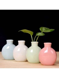 1入陶瓷迷你花瓶家居園藝裝飾盆栽盆可愛花盆桌面花瓶家庭辦公盆景盆