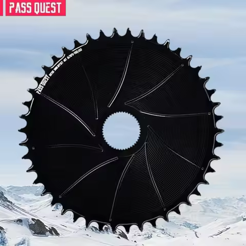 PASS QUEST 3mm Offset AERO Round Narrow Wide Chainring for Rotor Gravel Bike Direct Mount ALDHU Cran