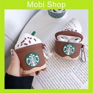 [Meaningful gift] Brown Starbuck Milk Tea Airpods Case - i12 Wireless Headphone Case