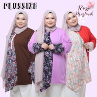 Women Blouse Muslimah/Tshirt Muslimah PLUSSIZE Raesya - size XS, S, M, L, XL, 2XL, 3XL, 4XL, 5XL, 6X