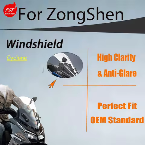 Front Windshield with Chest Protector for Zongshen Cyclone RT1 RT150