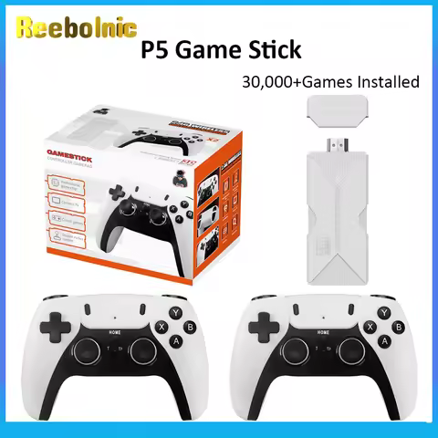 Reebolnic P5 Pro Game Stick 4K HD Output 256GB 60,000+Games Installed Retro Video Game Console Simul