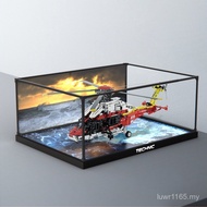 Helicopter Display High Rescue Toy Acrylic Model Alloy Frame h175 Building Blocks Suitable for Le 42