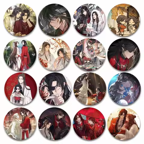 BL Anime Tian Guan Ci Fu Badge Handmade Tinplate Brooch Heaven Official’s Blessing Hua Cheng Cartoon