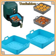 TONFASHION Air Fryer Liners, Silicone 9" Large Size Baking Tray,  Heat-Resistant Reusable with Handl