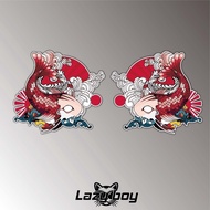 Japanese Koi Japanese Style Red Carp JDM Ukiyo-e Lucky Car Sticker Sticker Waterproof Sticker Motorc
