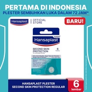 HANSAPLAST Second Skin Regular Plasters, Contents 6 Hydrocolloid Plasters - Cures Wounds Faster