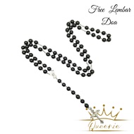 Rosary 77x Our Father Black Moringa Wood | Catholic Rosary | Black Moringa Wood Rosary Necklace