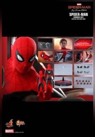 全新未開 現貨 hot toys hottoys spider man upgraded suit 黑 蜘蛛俠 mms542   膠袋及圓貼都未開