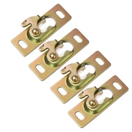 NICE 4PCS Sliding Door Mounting Brackets Strength Metal Construction Hanger Plates for Secure Overhe