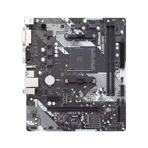 ASROCK A320M-HDV Motherboard Support AMD Ryzen 5 5600 Ryzen 7 5700X3D DDR4 3200+(OC) NVME M.2 Interf