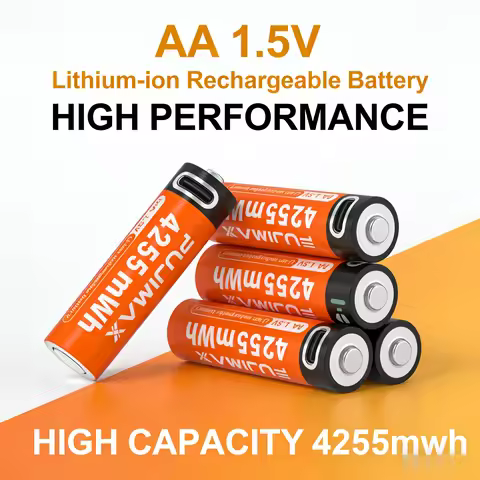 1.5V AA 4255mWh Rechargeable Lithium Battery High Performance Constant Voltage Battery High Output T