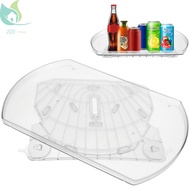 Lazy Susan Turntable for Fridge 360° Rotating Lazy Susan Fridge Organizer Clear Fridge Turntable Organizer 16.53×11×1.57in SHOPQJC2377