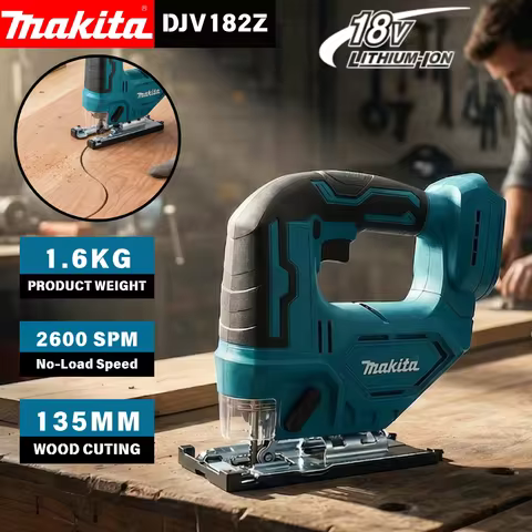 Makita DJV182Z 18V Brushless Jigsaw 135mm Wood Cutting 3500SPM Curve Saw Cordless For Makita Battery