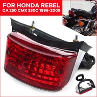สำหรับ Honda Rebel 250 CMX250C 1996-2009 CA250ด้านหลังไฟเบรกท้ายสีแดงไฟเบรคท้ายรถอุปกรณ์เสริมรถจักรยานยนต์ชุดตัวบ่งชี้