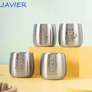 JAVIER Children Water Cup, Cute Pattern Anti Scalding Kids Drinking Cup, Cartoon Thickened Anti-fall