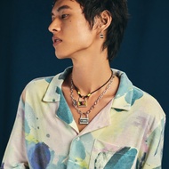 APM Monaco Colorful LOVE LOVE Lock Necklace Shining Letter Clavicle Necklace New Year Gift